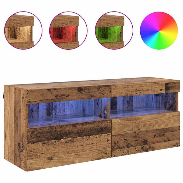 vidaXL TV-Wandschrank Altholz 100 x 30 x 40 cm Holzwerkstoff