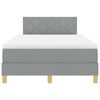 vidaXL Boxspringbett mit Matratze Hellgrau 120 x 190 cm Stoff