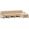 vidaXL 5-tlg. Garten-Lounge-Set mit Kissen Massivholz Kiefer