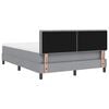 vidaXL Boxspringbett mit Matratze Hellgrau 140 x 190 cm Stoff