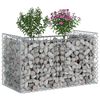 vidaXL Gabionen Hochbeet Silber 50 x 100 x 60 cm Verzinkter Stahl