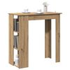 vidaXL Bartisch mit Regal Artisan-Eiche 102x50x103,5 cm Holzwerkstoff
