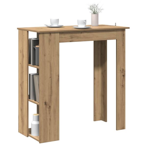 vidaXL Bartisch mit Regal Artisan-Eiche 102x50x103,5 cm Holzwerkstoff