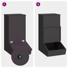 vidaXL Schweinfutterspender Schwarz 55 x 38 x 76 cm