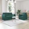 vidaXL Sofa 2 pcs Dunkelgr&uuml;n