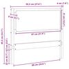 vidaXL Kopfteil Sonstiges Weiß 90 cm Massivholz Kiefer