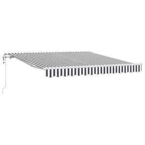 vidaXL Markise Automatisch Anthrazit & Wei&szlig; 300x250 cm