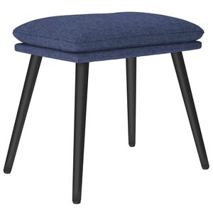 vidaXL Fu&szlig;hocker Blau 45x29,5x35 cm Stoff