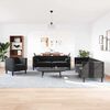 vidaXL Sofa Set Schwarz Samt