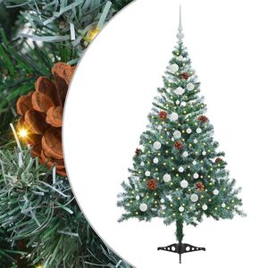 vidaXL K&uuml;nstlicher Weihnachtsbaum Gr&uuml;n 150 cm PVC und Stahl