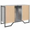 vidaXL Waschbeckenunterschrank Grau Sonoma 91x35x60 cm Holzwerkstoff