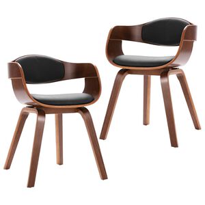 vidaXL Esszimmerst&uuml;hle 2 Stk. Bugholz und Kunstleder