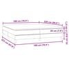 vidaXL Boxspringbett mit Matratze Dunkelgrau 180x220 cm Samt