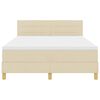 vidaXL Boxspringbett mit Matratze Creme 140 x 200 cm Stoff
