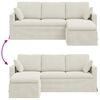 vidaXL Sofa Creme 198 x 134 x 80 cm Samt