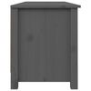vidaXL Schuhbank Grau 110x38x45,5 cm Massivholz Kiefer