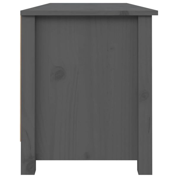 vidaXL Schuhbank Grau 110x38x45,5 cm Massivholz Kiefer
