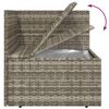 vidaXL 12-tlg. Garten-Lounge-Set mit Kissen Grau Poly Rattan