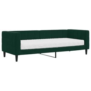 vidaXL Tagesbett mit Matratze Dunkelgr&uuml;n 80x200 cm Samt