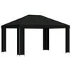 vidaXL Pavillon 4 x 3 m Schwarz Polyester und Stahl 190 gsm