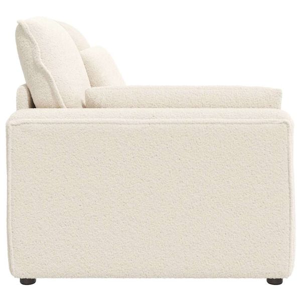 vidaXL Modulares Sofa Endmodul mit Armlehne Kissen Creme 100 cm