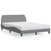 vidaXL Bettgestell "Dover" Hellgrau 140x190 cm Stoff