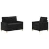 vidaXL Sofa Set 2 pcs Schwarz Polyester