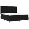 vidaXL Boxspringbett mit Matratze Schwarz 180 x 200 cm Stoff