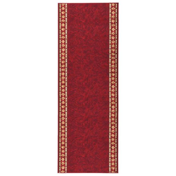 vidaXL Teppichl&auml;ufer Rot 100x350 cm Rutschfest
