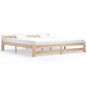 vidaXL Massivholzbett Kiefer 200x200 cm