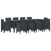 vidaXL Garten Essgruppe 11 pcs Anthrazit Polypropylen