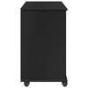 vidaXL Rollschrank Schwarz 63,5 x 39 x 65,5 cm Massivholz Kiefer