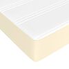 vidaXL Boxspringbett mit Matratze Creme 90x200 cm Kunstleder