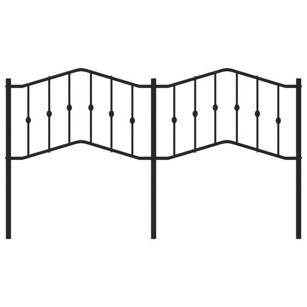 vidaXL Kopfteil Metall Schwarz 160 cm