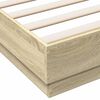 vidaXL Bettgestell Sonoma-Eiche 120x200 cm Holzwerkstoff