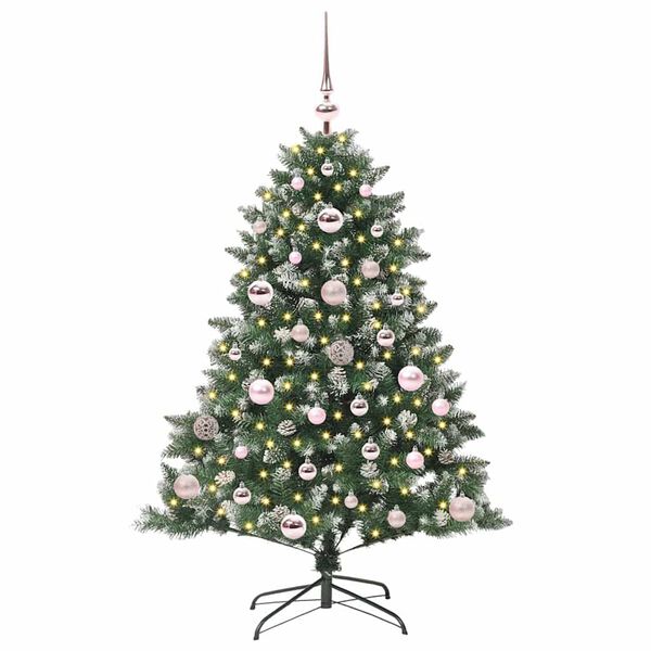 vidaXL K&uuml;nstlicher Weihnachtsbaum mit 150 LEDs mit St&auml;nder Gr&uuml;n 120 cm