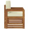 vidaXL Outdoor-Sofagarnitur Massives Akazienholz und Polyester Natur