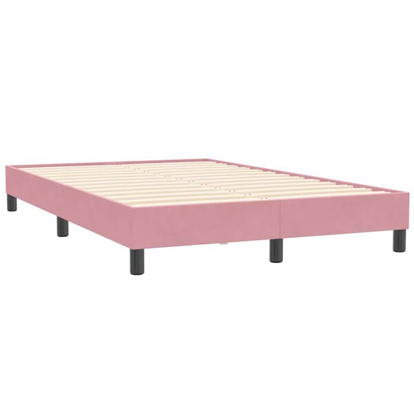 vidaXL Bettgestell ohne Matratze Rosa 120x210 cm Samt