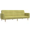 vidaXL Schlafsofa 2-Sitzer Gr&uuml;n Stoff