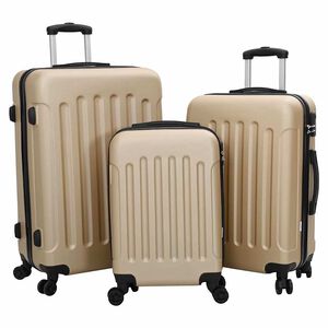 vidaXL Koffer 3 Stk. Champagner 50 x 31 x 78 cm ABS Kunststoff
