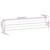 vidaXL Wand-Schuhregale 2 Stk. Schwarz 110x9x23 cm Massivholz Kiefer
