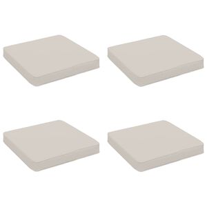 vidaXL 4-teilige Sitzkissen VUGHT 4 pcs 100 % Polyester Wei&szlig;