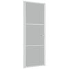 vidaXL Innent&uuml;r 76x201,5 cm Wei&szlig; Mattglas und Aluminium