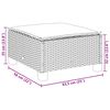 vidaXL 8-tlg. Garten-Sofagarnitur mit Kissen Schwarz Poly Rattan