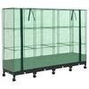 vidaXL Gartenplanter mit Gew&auml;chshausabdeckung und R&auml;dern 4 Stk. PP