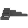 vidaXL Pflanzentreppe 4 Stufen 106x104,5x36 cm Grau Massivholz Kiefer