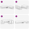vidaXL Outdoor-Sofagarnitur mit Kissen 9 pcs Natur und Creme