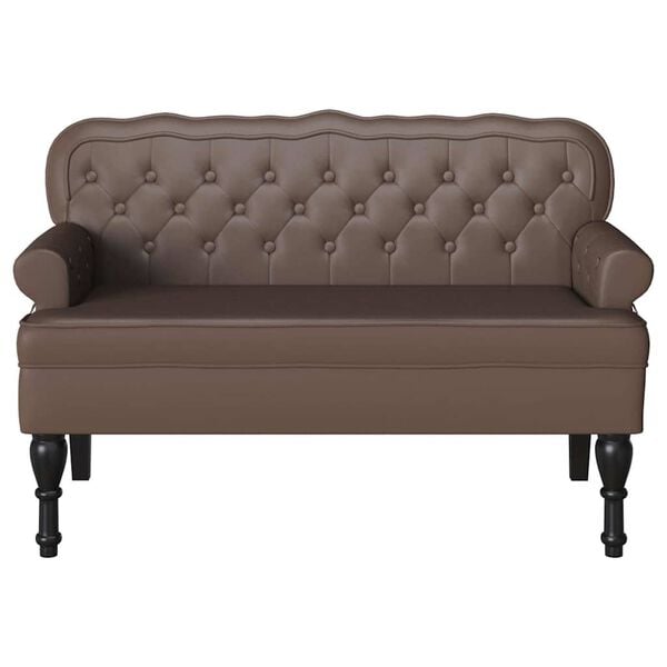 vidaXL Chesterfield Bank Braun 119,5 x 64,5 x 75 cm Kunstleder