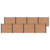 vidaXL Zaunelement 8 pcs WPC und Aluminium Braun