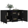 vidaXL Sideboard Schwarz 100x36x60 cm Holzwerkstoff